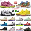 con scatola Kyrie 5 Scarpe da basket Uomo Donna Sneakers Patrick White Pineapple House Squiddi SpongeBob Scarpe da ginnastica