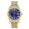 Outros Relógios Hip Hop Full Iced Out Relógios Masculinos Luxo Date Quartz Relógios de Pulso Com Micropaveado Cubic Zircon Relógio Para Mulheres Homens Jóias J230728