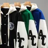 Herrenjacken Kapuzenjacke Buchstabenform Stickerei Baseballuniform Herbst Paar Bf Mantel Trend Street Club Männer 230731