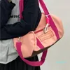 Shoulder Bags Large Capacity Gym Bag For Women Macaron Color Letter Nylon Sports Travel Handbag Lightweight Multifunctional