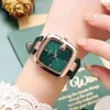 Andere Uhren GEDI Fashin Frauen Quadratische Uhren Minimalistische Wasserdichte Quarz Damenuhr Braunes Lederarmband Lässige Einfache Weibliche Armbanduhr J230728
