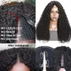 Glueless Wigs v Part Afro Curly Wig No Levers Outing thin shin