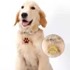 Bling Hunde-ID-Tag, personalisierbar, wunderschöne Erkennungsmarken für kleine und mittelgroße Hunde mit Fußabdruck, individuelles Haustier-Namensschild, Schild, Halsband-Zubehör