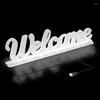 Decorative Figurines Welcome LED Neon Light Acrylic Bright Sign Portable And Reusable Business For Coffee Shop El Stores