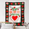 Tapestries Retro Heart Tapestry Wall Hanging Bohemia Hippie Witchcraft Curtain Gift Background Cloth Cover Home Deco