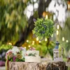 Fleurs décoratives Fleur Jardin Boule Artificielle En Plastique Faux Eucalyptus Arbre Décoration