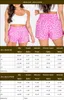 Fabricant de shorts en gros 2023 femme léopard rose dames taille haute polyester short d'été décontracté pour les femmes