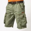 Men's Shorts Cargo Stretch Washed Vintage Have Belted and Pockets 230731