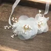 Bracelet mariée Bracelet demoiselle d'honneur poignet fleur mariage fête bijoux accessoires main artificielle fleurs ruban perle Bracelet