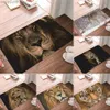 Tappeti Leone Tigri Motivo animale Zerbino d'ingresso 40x60cm Tappeti per camera da letto Soggiorno Tappetino di benvenuto Tappeto antiscivolo in morbida flanella Tapis R230731