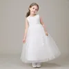 Девушка платья vestidos de daminha белый тюль