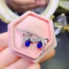 Stud Earrings FS Real S925 Sterling Silver Inlay 4 6 Natural Sapphire Bow With Certificate Fine Weddings Jewelry For Women MeiBaPJ