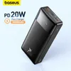 Banques d'alimentation pour téléphone portable Baseus Power Bank 30000mAh avec 20W PD Charge rapide Powerbank Chargeur de batterie externe portable pour iPhone 12 Pro Xiaomi Huawei L230731