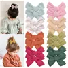 Party Favor 2pcs / set Mignon Coton Arcs Pince À Cheveux Bébé Filles BB Pinces À Cheveux Bowknot Épingles À Cheveux Boutique Bord Clips Enfants Cheveux Accessoires T9I002396