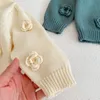 Pullover Spring baby clothes handmade flower sweater women cardigan children s coat versatile knitwear 230731