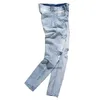 Men's High Street Style New China-chic Brand Broken Jeans Hip Hop Pants