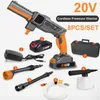 Lave-auto pompe de lavage Rechargeable 7 pièces 20V Mashine sans fil 24-70 BAR buse haute pression tuyau Cleaner287i