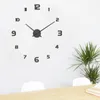 Wall Clocks 3D Large Quartz Clock Fashion Watches Acrylic Mirror DIY Removable Stickers Silent Reloj De Pared For Home Decor Living