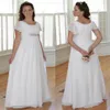 Empire-Taille Umstandskleid für Damen, Chiffon, A-Linie, langes, bescheidenes Hochzeitskleid mit flatternden Ärmeln, bodenlang, für Schwangere, informeller Tempel B174W