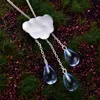 Wedding Jewelry Sets Lotus Fun Real 925 Sterling Silver Handmade Fine Ethnic Cloud Long Tassel Set with Drop Earring Pendant Necklace 230729