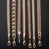 7st Lot Womens Halsband 585 ROSE GOLD FILD FALLED FOXTAIL Hammered Wheat Cuban Weaving Bismark Link Chain hela LCNN1A CH214R