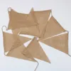 Bannerflaggor 48st Jute Burlap Blank String Flag Pennant Linen Flags Festival Christmas Party Kindergarten House Party Wedding Diy Decoration 230731