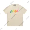 23SS Mens Designer T -shirt Europa Kleur Letter Afdruk Korte Mouw Katoen