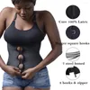 Women's Shapers High Compression Latex Waist Trainer 9 Steel Bones 4 Hooks Corset Training Girdle Slimming Belt Double Straps Shapewear