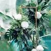 Вазы 1pc цветочная ваза на пол Стенд Стенд Металлическая дорога Элегантный свадебный декор 230731