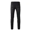 Jeans voor heren Zwart Distressed Jean-broek Skinny Ripped High Quality Streetwear Slim Denim