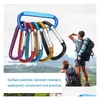 Keychains Lanyards Carabiner Ring Keyrings Key Chain Outdoor Sports Camp Snap Clip Hook Keychain vandring Aluminium Metall rostfritt Ste Otqw5