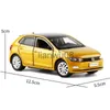 Diecast Model Cars 132 Volkswagen VW Polo Plus Alloy Car Diecasts Toy Vehicles Car Model Sound and Light Pull Back Car Toys For Kids Gifts X0731