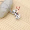 Wedding Jewelry Sets 925 Silver White Pearl Cubic Zirconia Set For Women Bracelet Earrings Ring Pendant Necklace 230729