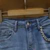 2022 printemps été femmes large-jambe jean nouvelle taille haute évider vadrouille pantalon mode diamant denim pantalon femme vêtements L230619