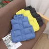 Weste 2 12T Winter Kind Warme Verdicken Hohe Kragen Weste Baby Baumwolle Kinder Oberbekleidung Kind Kleidung Jungen Mädchen Marke jacken 230731