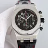 High-End Mens Classic Watches Fashion Business Quartz Movement Watch 42mm 44mm gummi med safirspegel armbandsur Montre de luxe gåvor för