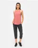 Aktif Gömlek Kadın Egzersiz Giyim Yoga Tank Top Dış Mekan Döküm Sporları Spor Giyim Kadın Spor Salonu Fitness Nefes Alabilir Leisure Yelek Dropship