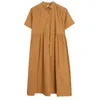 Sukienki imprezowe Summer for Women 2023 Solidne Koszulka luźna midi streetwear oversize odzież szata vintage sukienka vintage