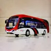 Diecast Model Arabalar 132 Simülasyon Çift Turist Otobüs Alaşım Araç Diecast Ses ve Hafif Mini Model Oyuncak Metal Araç Erkek Hediye Oyuncakları Koleksiyonu X0731