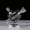 Vintage MINI Heart Glass Hand Pipe Bong Pipa da fumo Qualità narghilè bong La vendita diretta in fabbrica originale può mettere il logo del cliente da DHL UPS CNE