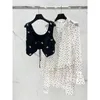 Kurtki damskie 2023 Spring Szyfonowa Polka Dot Super Fairy Fashion Shirt Design Sense Testcoat Dwuczęściowy wierzchołek Kobieta