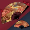 Produkty w stylu chińskim w stylu w stylu chiński malarstwo Fan Fan Fan Summer Outdoor Dominering Hand Fan Bamboo Fan Decor Home Decor