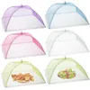 Dinnerware Sets 6Pcs Mesh Cover 17 Inch Collapsible Net Tent Umbrella Screen Tents For Outdoors Picnic