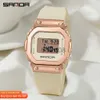 Andere Horloges SANDA Nieuwe Luxe Dames Horloges Mode Casual LED Elektronische Digitale Horloge Mannelijke Dames Klok Polshorloge relogio feminino 9006 J230728