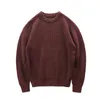 Maglioni da uomo Vintage Waffle Maglione lavorato a maglia Uomo Autunno Inverno Cachi spessi Girocollo Manica lunga allentata Pullover casual retrò Top 230731