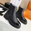 Женские сапоги дизайнеры лодыжки сапоги сапоги и кожа Martin Boot Black White Anti Slip Устойчивость