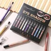 Eye ShadowLiner Combination 12pcsset Durable Sweatproof Eyeliner Pencil Kit di matite per ombretti Lasting Eye Liner Pencil Pigment Waterproof Eye Makeup Tools 230731