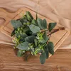 Decorative Flowers 10PCS/Artificial Artificial Eucalyptus Leaf Stem Short Silver Dollar Branches Greening Plants Bouquet Wedding Decoration