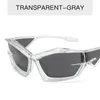 Sunglasses Street Hip-hop Avant-garde Contoured Y2K Millennium Futuristic Internet Red Glasses Trend Colorful