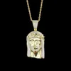 Projektant biżuterii 925 srebrny hip hop 18k/biały złoto/różowe złoto Plane vvs moissanite duży wisiorek na głowę Jezus